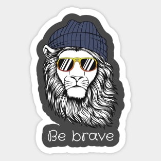 Brave Leo Sticker